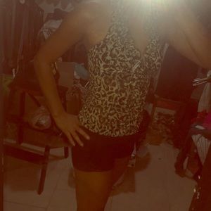 Cheetah print halter top